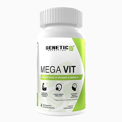 Genetic Nutrition Mega Vit | Multivitamin Supplement - 60 nos