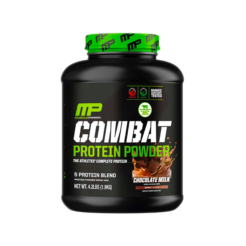 MusclePharm Combat Protein Powder, Chocolate Milk Flavor 6.2lbs