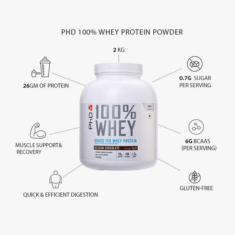 PHD POWDER 100% WHEY BELGIAN CHOC 2KG PHD POWDER 100% WHEY BELGIAN CHOC 2KG