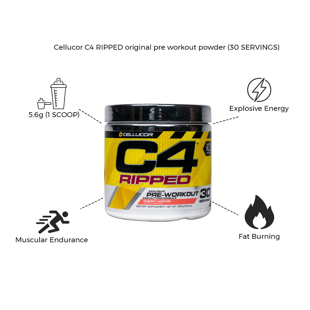 thumbnail image 2 of Cellucor C4 Ripped Pre Workout Powder – Ultra Frost Energy, Weight Loss – 30 Servings 2 of 5
