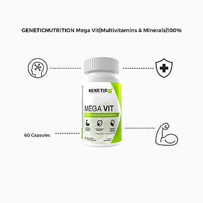 Genetic Nutrition Mega Vit | Multivitamin Supplement - 60 nos