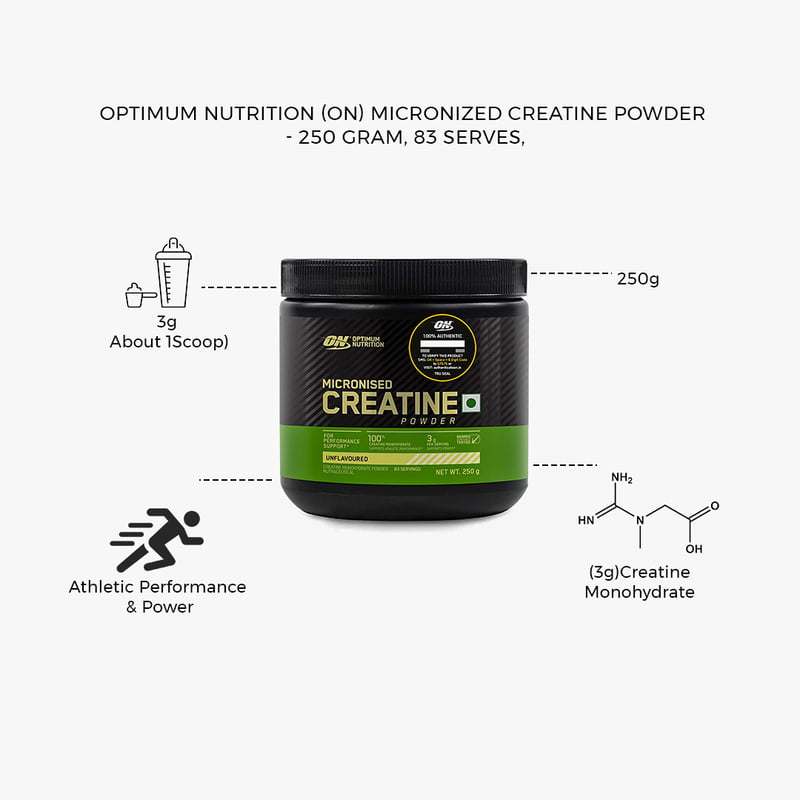 Optimum Nutrition (ON) Micronized Creatine Powder - 250 Gram