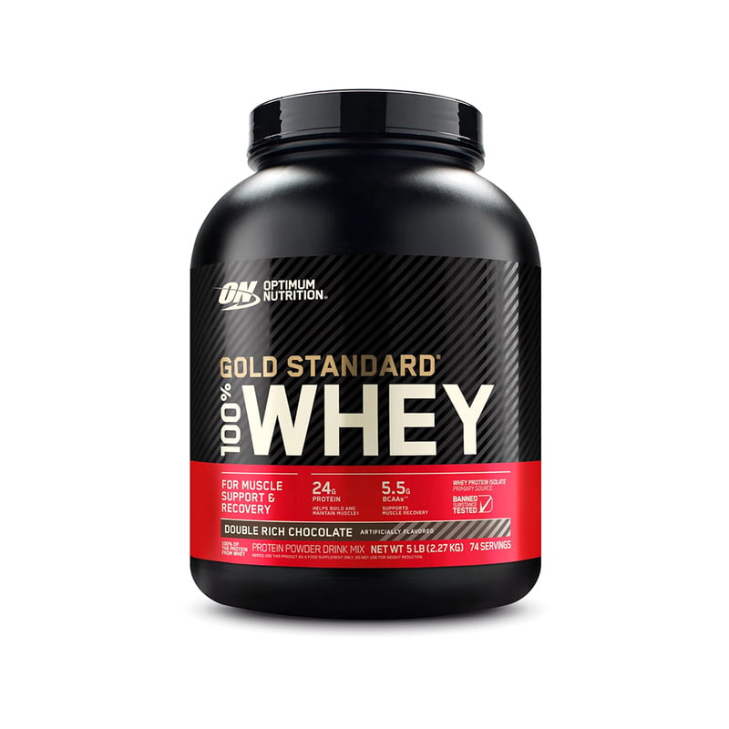 Optimum Nutrition (ON) Gold Standard 100% Whey Protein Powder - 5 lbs, 2.27 kg (Double Rich Chocolate)